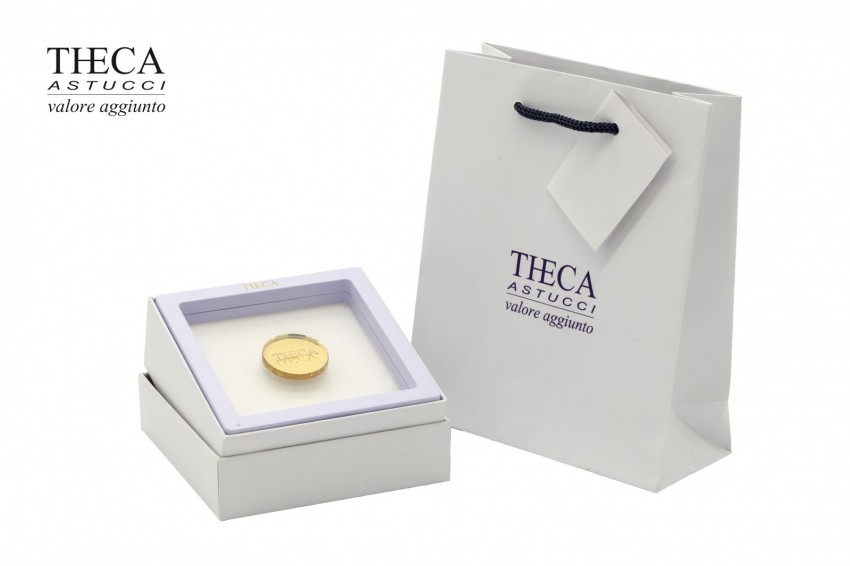 Presentation boxes and blisters Presentation box for coins Coins basic Monete basic presentation box with gift bag for coins 95x95x39 white