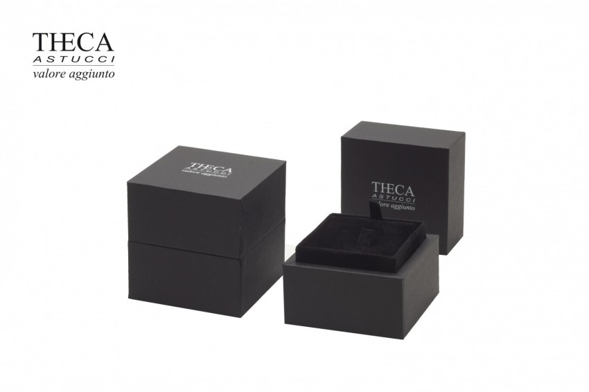 Cubo black presentation box for ring cufflink 75x75x76 - CUN0410 - Photo 1