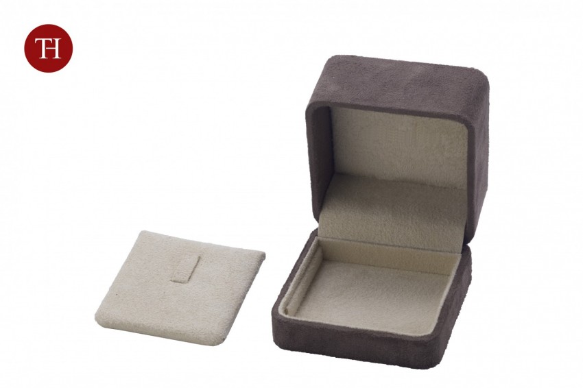 Vesuvio presentation box for ring 70x70x50 lt. brown - VES0555 - Photo 2