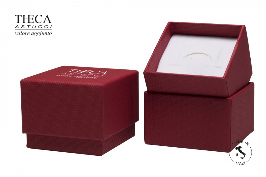 Astucci per gioielli Astucci in cartoncino First First astuccio per anello 58x58x46(35) rosso
