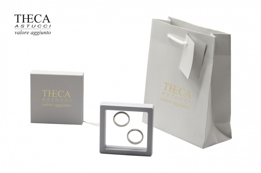 Pocket fedi wedding rings box with gift bag 74x74x18 white - POC1750 - Photo 4