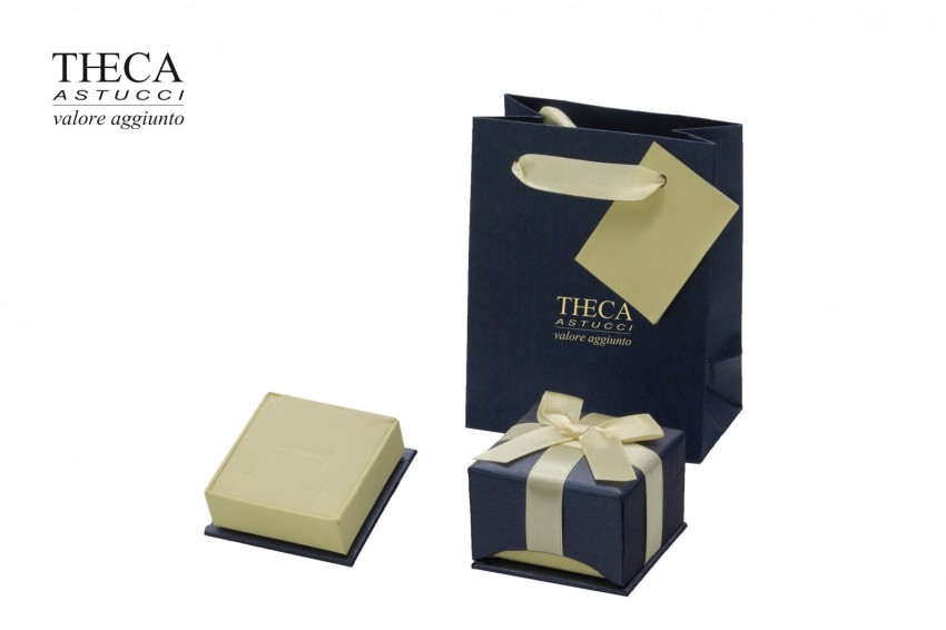 Presentation boxes Gift bags and boxes Fiocco lux Fiocco lux presentation box with gift bag for ring earring 56x56x39