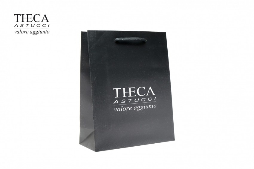 Jewelry gift bags Luxury carrier bags Via Spiga Viaspiga gift bag 24+10x30 black