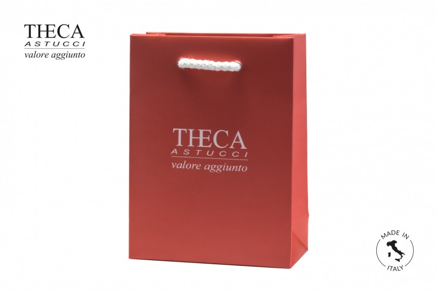 Jewelry gift bags Luxury carrier bags Living coral shopper Living coral shopping bag 12+5x15