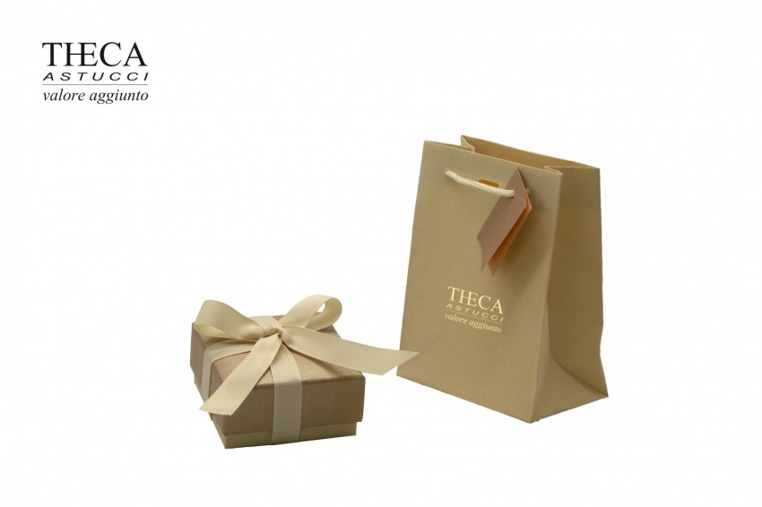 Diamante satin astuccio e shopper per orecchini multiuso 75x75x45 - DIS1450 - Foto 1