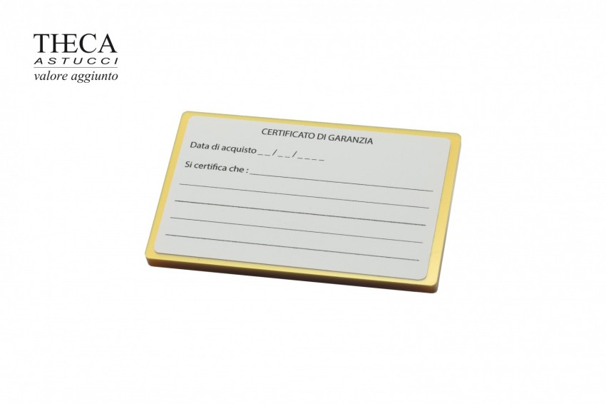 Garanzia diamanti formato 85,5x54x3mm oro - CDC0080 - Foto 2