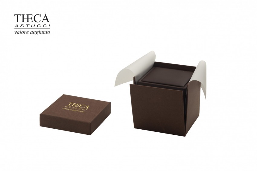Maldive presentation box for ring earrings 70x70x70 brown - M650570 - Photo 3
