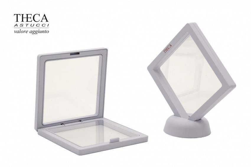 Monete twin astuccio per moneta con finestra e stativo 89x89x12 - MOT1650 - Foto 2