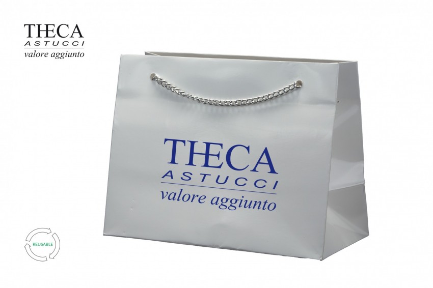 Personalised shopping bags Luxury shopping bags Heaven shopper Heaven gift bag 28+13x20 white