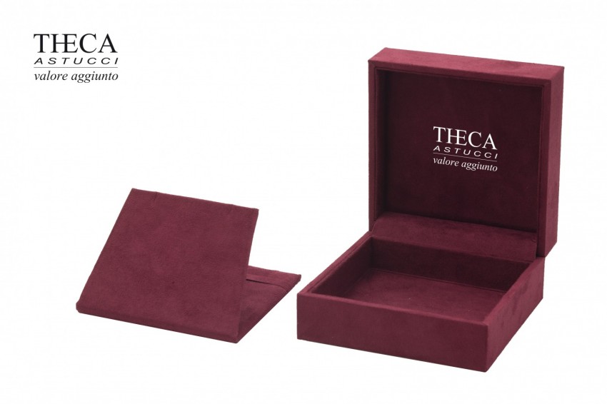 Floyd presentation box for earrings pendant 104x104x51 burgundy - FLO3725 - Photo 2