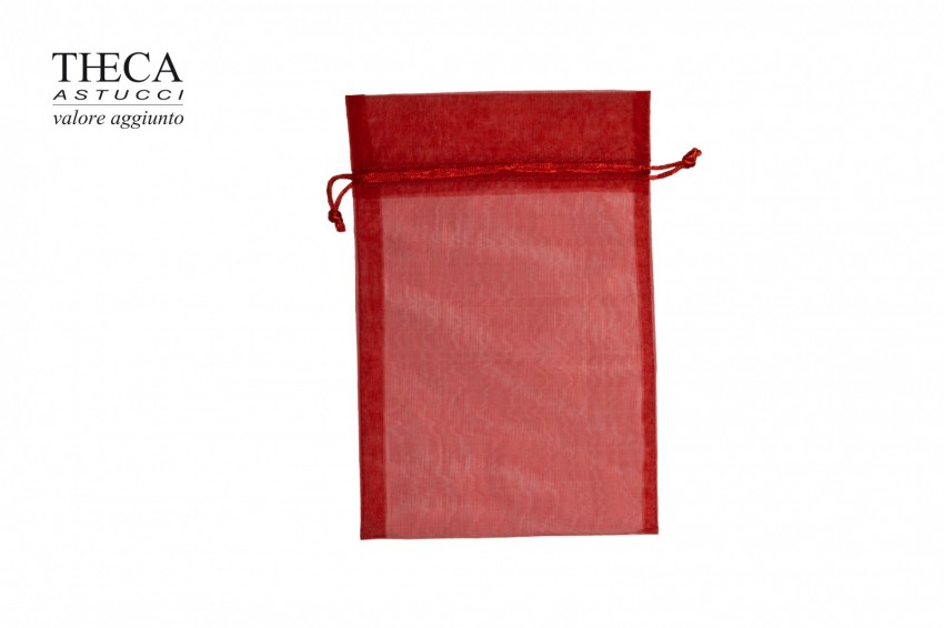 Jewellery pouches Jewelry drawstring pouch Organza Organza bag size 90x120(80) - lxp(h) red