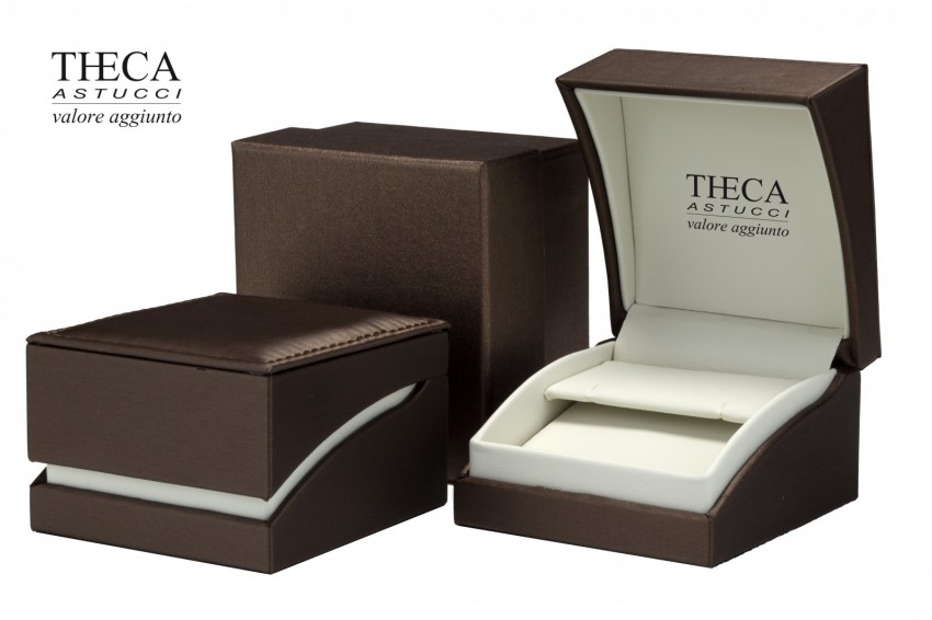 Presentation boxes Leatherette presentation boxes Sara Sara v ring earrings pendant 80x85x53 bronze