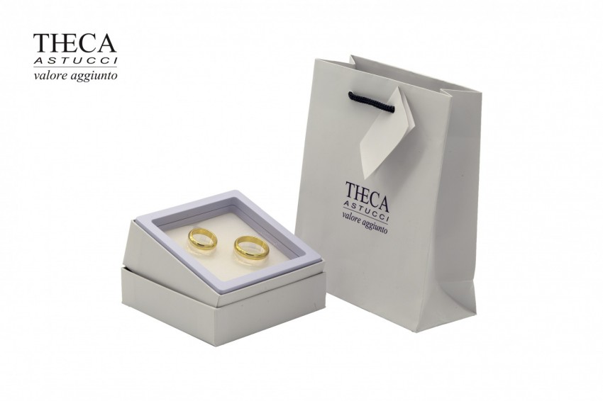 Iridio wedding rings box with gift bag 95x95x39 white - FED1650 - Photo 1