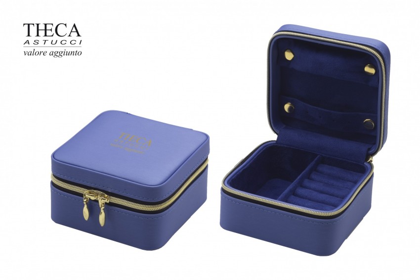 Jewellery pouches Jewelry travel bag Prezioso Prezioso zipped  jewellery box 94x94x55 navy