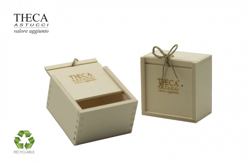 Natural wood presentation box universal 90x90x56 - NAT0357 - Photo 1