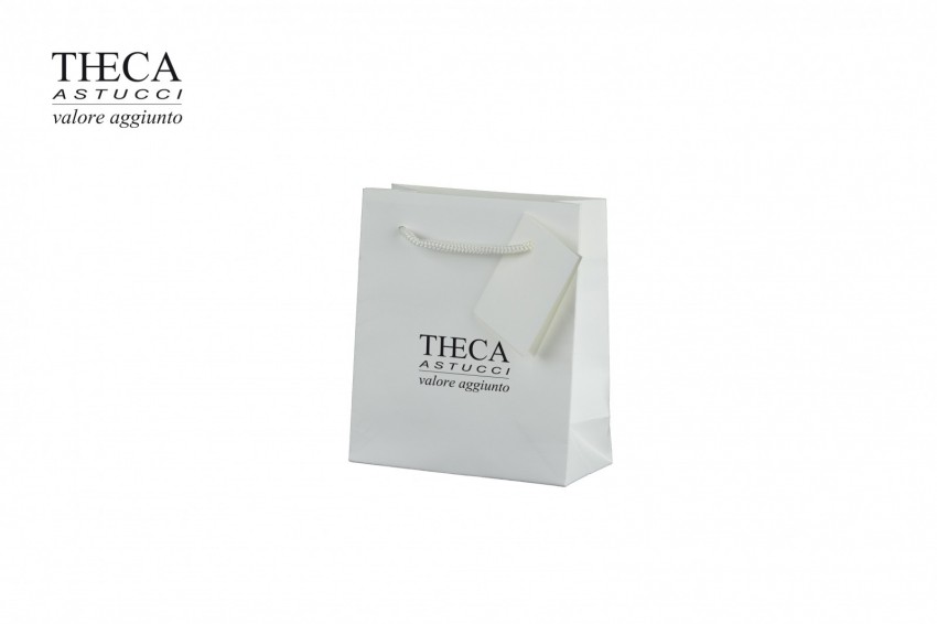 Jewelry gift bags Jewelry paper bags Unica shopper Unica paer bag 11+5x12,7 cream