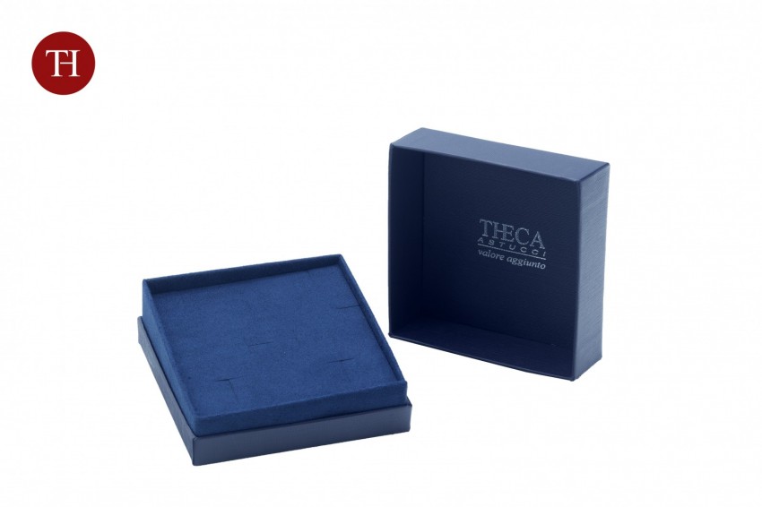 Diamante lusso astuccio e shopper per pendente multiuso 95x95x42 blu - BUL1640 - Foto 3