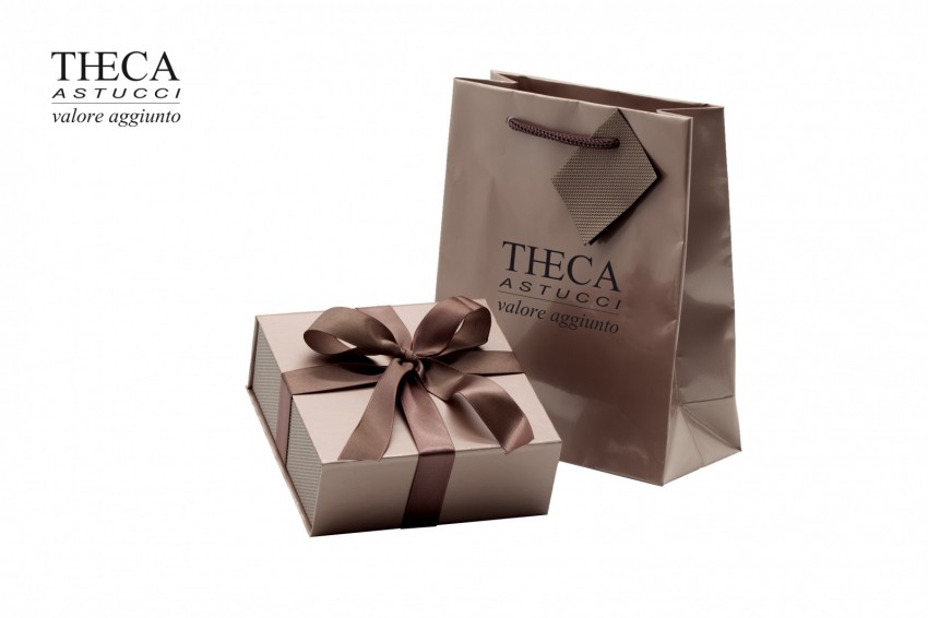 Aliza astuccio e shopper per pendente orecchini 105x105x40 caramel - ALI1678 - Foto 1