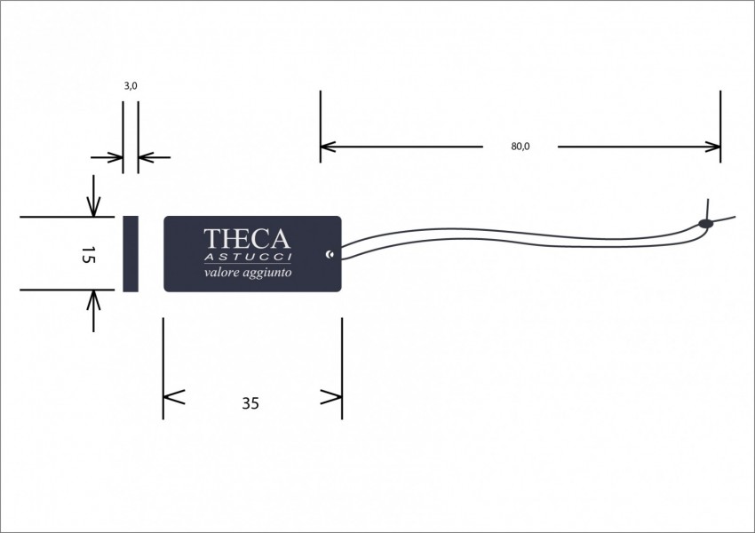 Cartellini prezzi plexiglass 35x15x3 mm - CAP3500 - Foto 2
