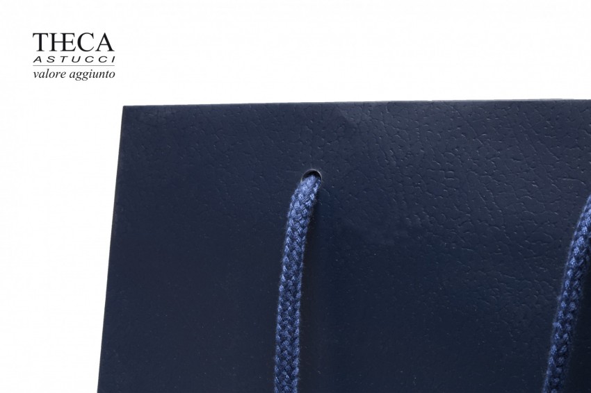 Via spiga shopper per gioielleria 24+10x30 blu - 7011340 - Foto 2