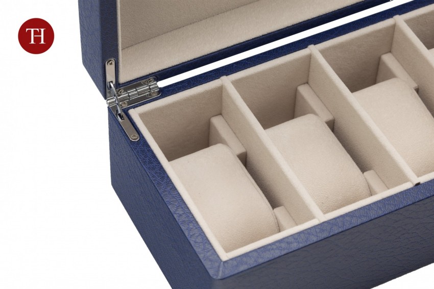 Watch box with 5 places 300x130x85mm blue - SPO8540 - Photo 2