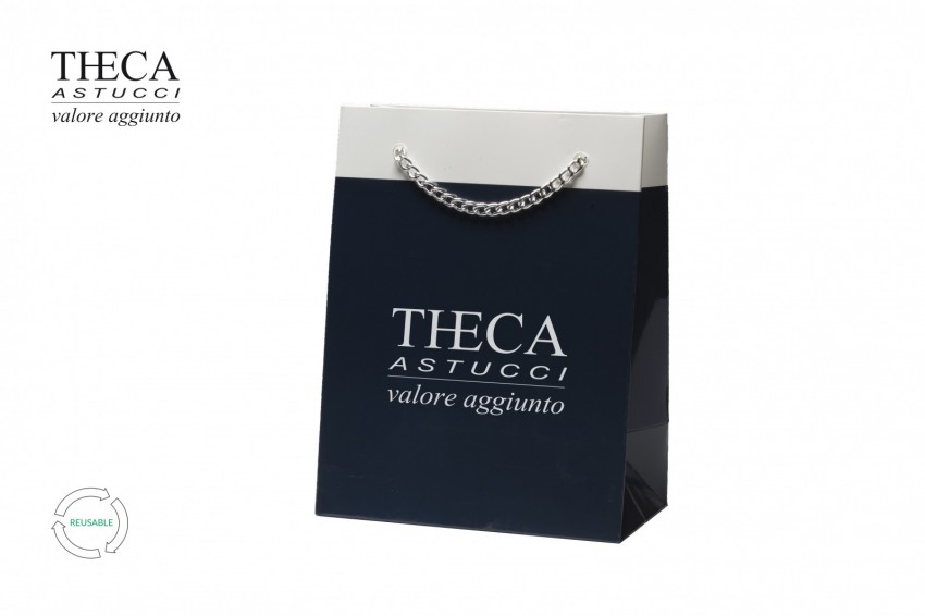 Jewelry gift bags Luxury carrier bags Heaven shopper Heaven gift bag 17+10x22 navy