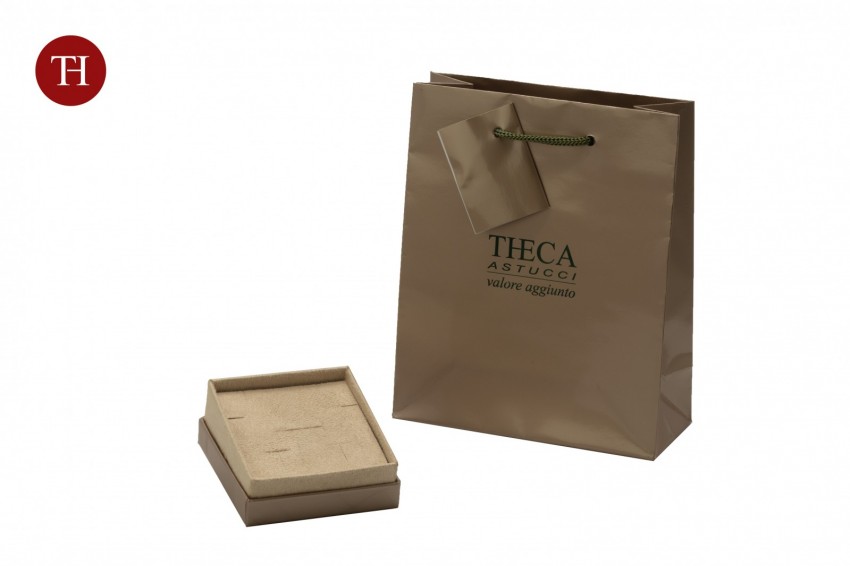 Diamante lusso astuccio e shopper per orecchini multiuso 70x70x48 oro rosa - BUL1483 - Foto 2