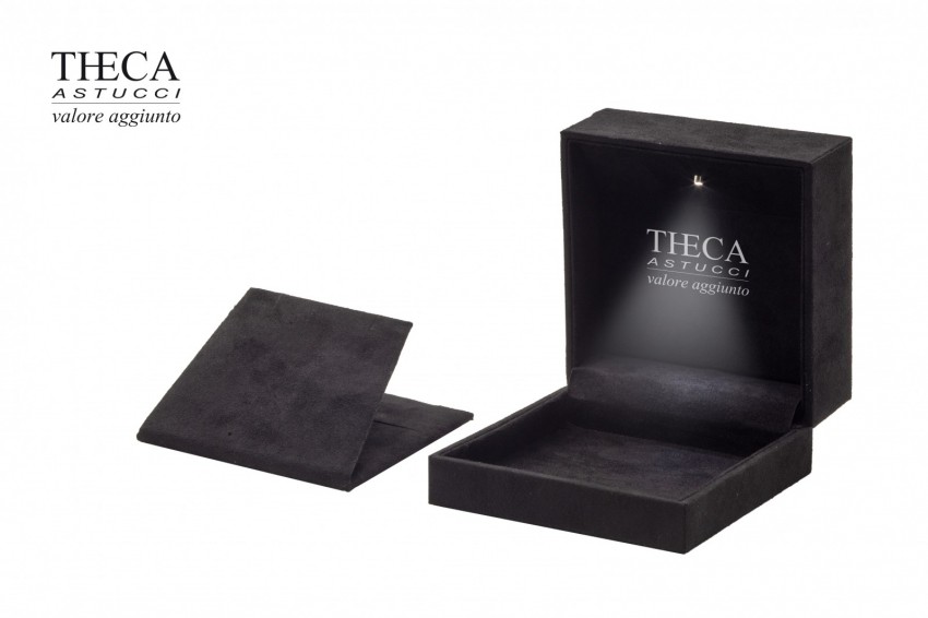 Golden presentation box for pendant earring with led light 100x100x55 black - SIR3710 - Photo 3