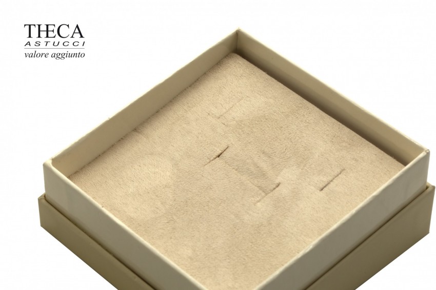 Vanity top presentation box with gift bag for pendant 97x97x42 cream - STO1656 - Photo 2