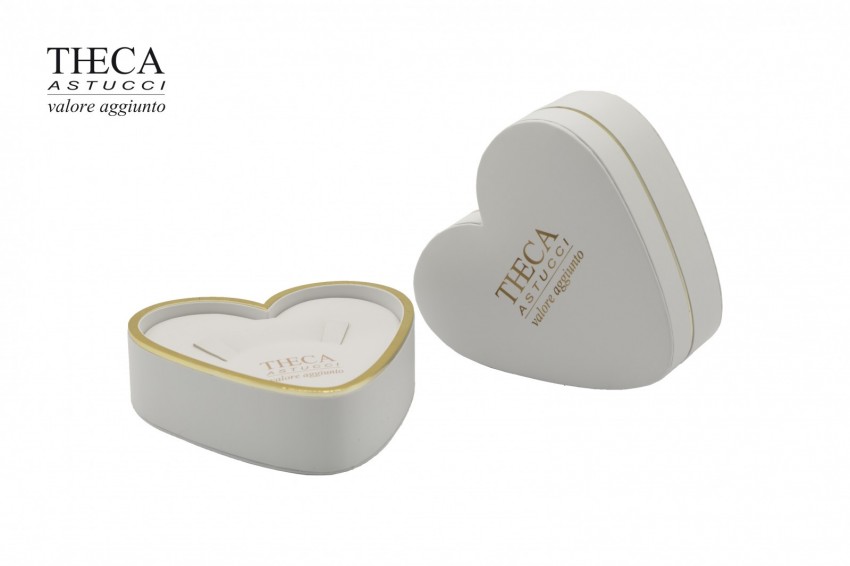 Box with dedication Presentation boxes Wedding Forever wedding ring box 90x90x50 white / gold