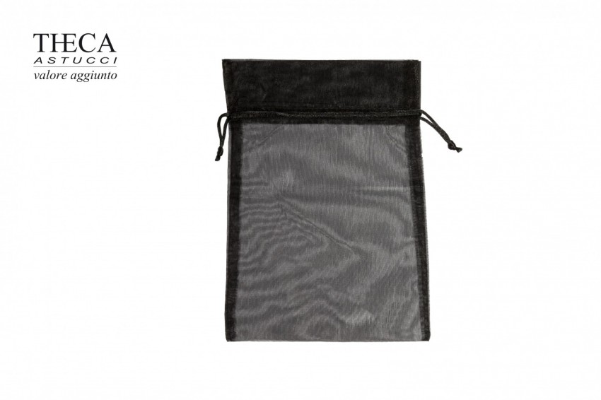 Jewellery pouches Jewelry drawstring pouch Organza Organza bag size 90x120(80) - lxp(h) black