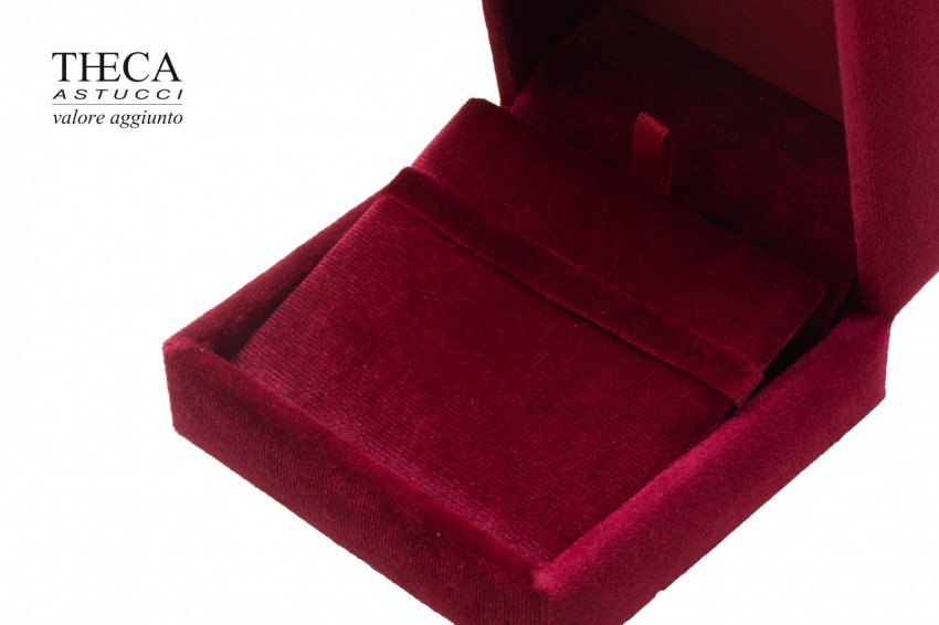 Brillante classic astuccio per pendente orecchini 90x87x62 rosso - BRC3720 - Foto 5