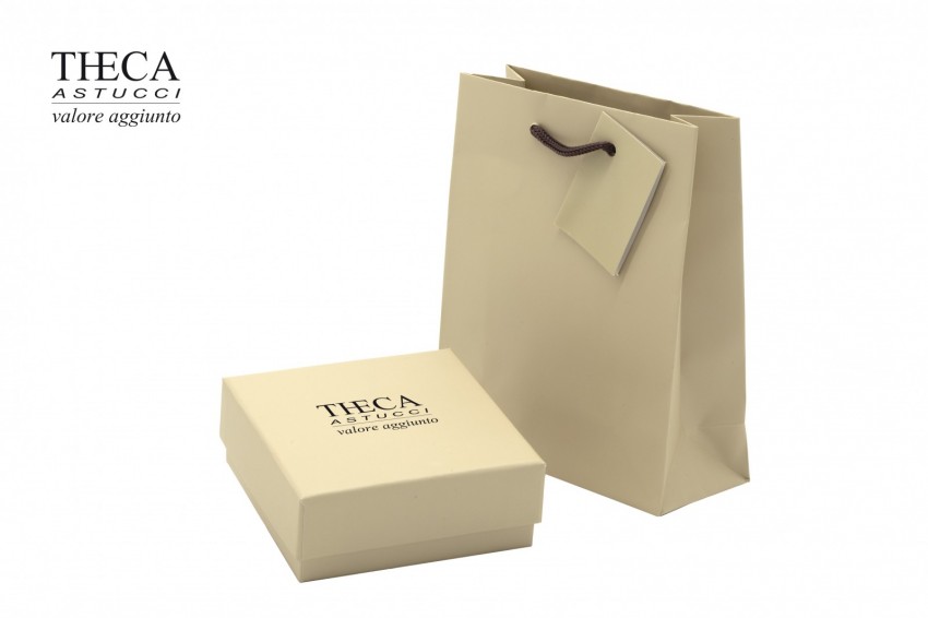 Presentation boxes Presentation boxes with gift bags Sahara Sahara presentation box with gift bag for pendant 95x95x39 cream