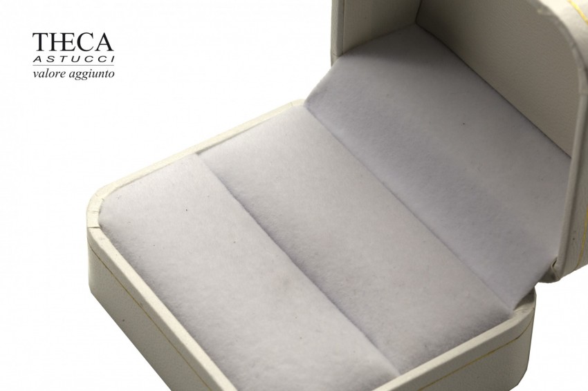 Francesina wedding rings box with gift bag 75x64x46 white - OTOFR50 - Photo 2