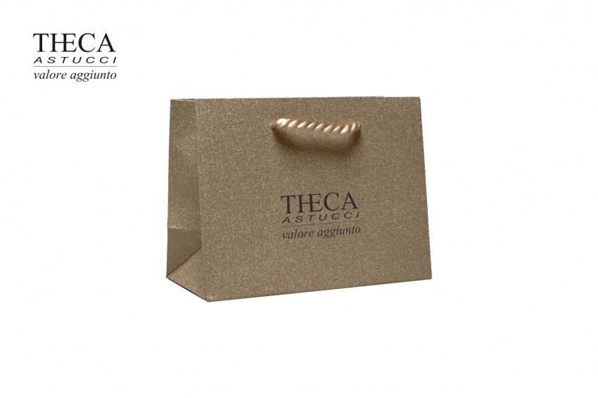 Jewelry gift bags Luxury carrier bags Glitter shopper Glitter gift bag 17+8x13 gold