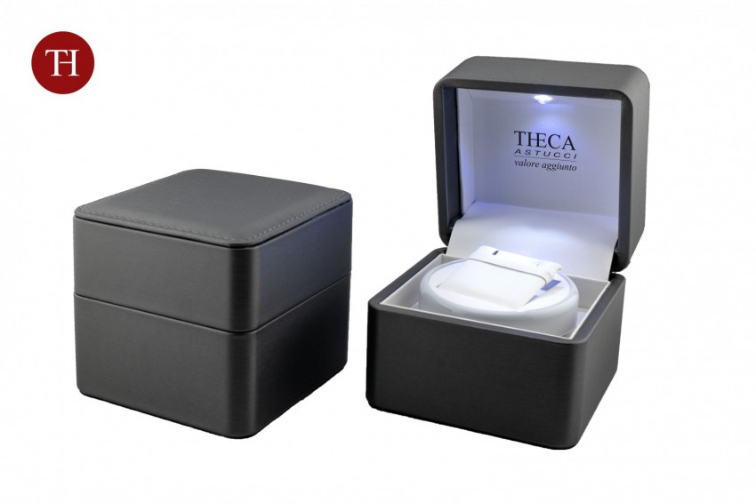 Clara presentation box for ring, earrings and pendants 102x102x80 grey - CLA0430 - Photo 2