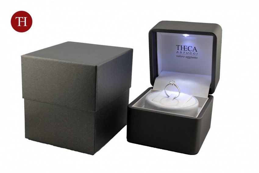 Clara presentation box for ring, earrings and pendants 102x102x80 grey - CLA0430 - Photo 3