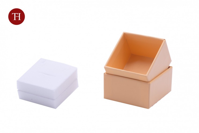 Peach fuzz presentation box for ring earrings 69x69x45(38) - PEA0525 - Photo 2