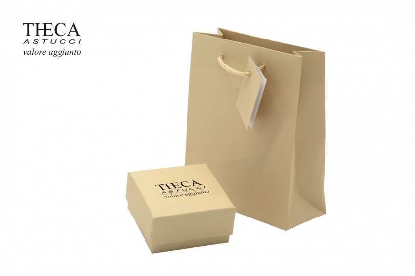 Sahara astuccio e shopper per orecchini 70x70x37 cipria - SAH1459 - Foto 1