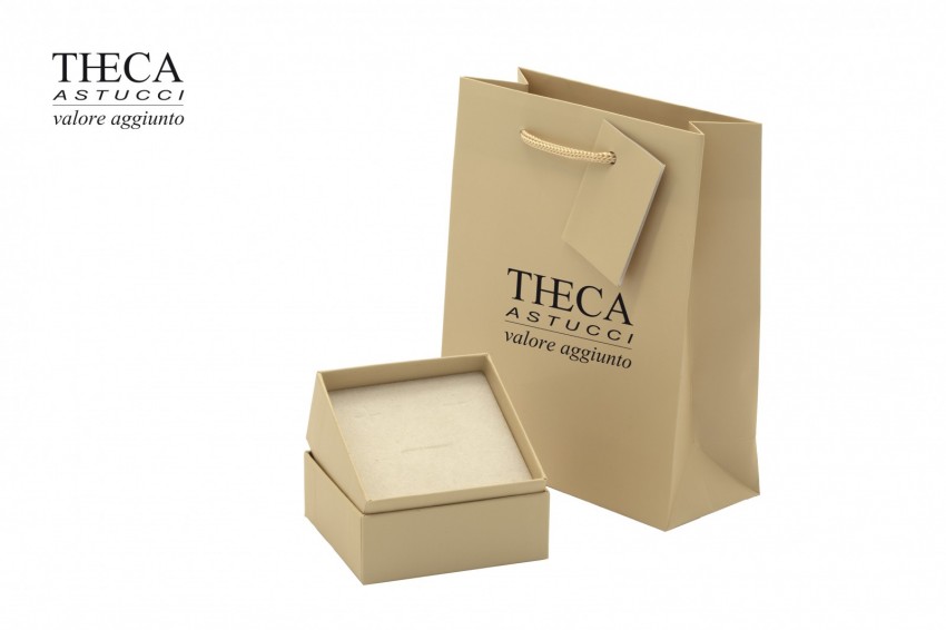 Sahara astuccio e shopper per orecchini 70x70x37 cipria - SAH1459 - Foto 2