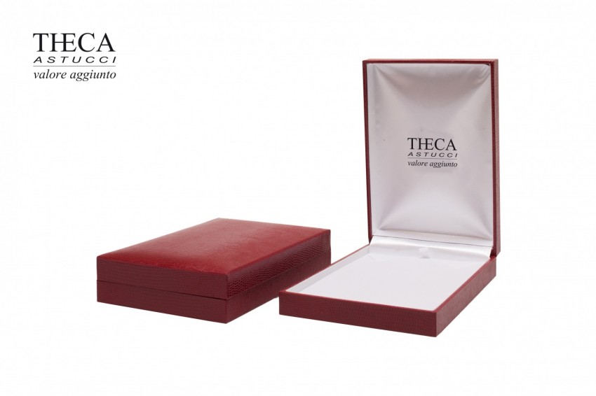 Presentation boxes Premium presentation boxes Theca style Theca style presentation box for necklace 105x150x38 red