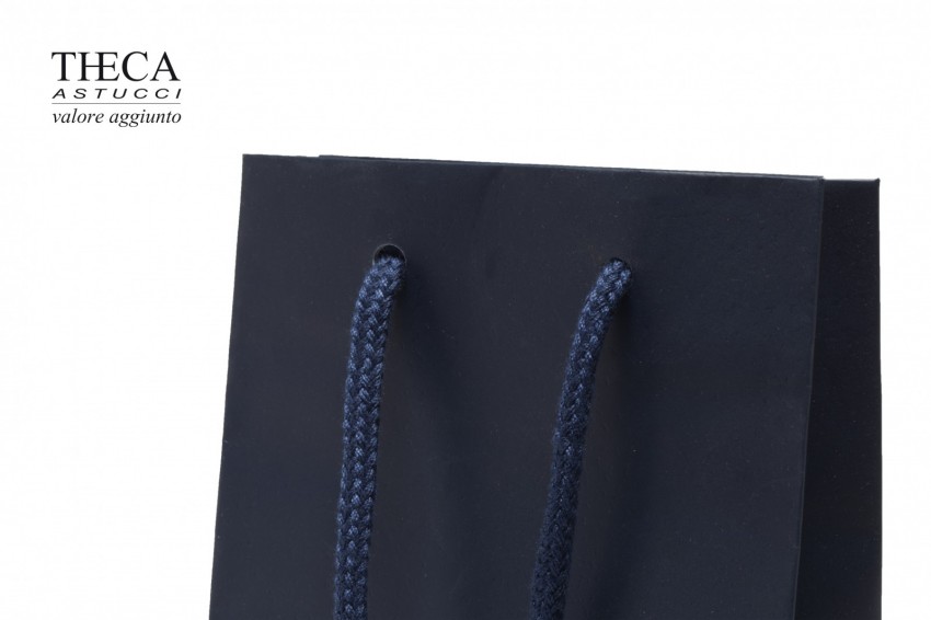 Via spiga shopper per gioielleria 11+5x16 blu - 7011140 - Foto 2
