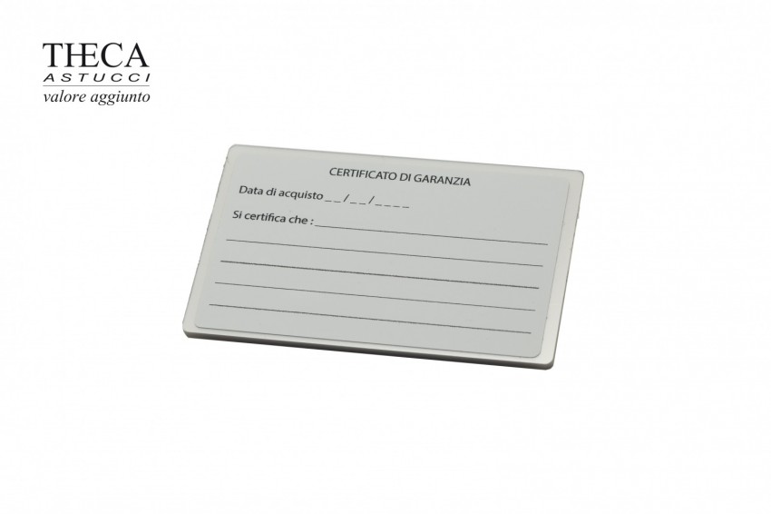 Diamond guarantee size 85,5x54x3mm silver - CDC0070 - Photo 2