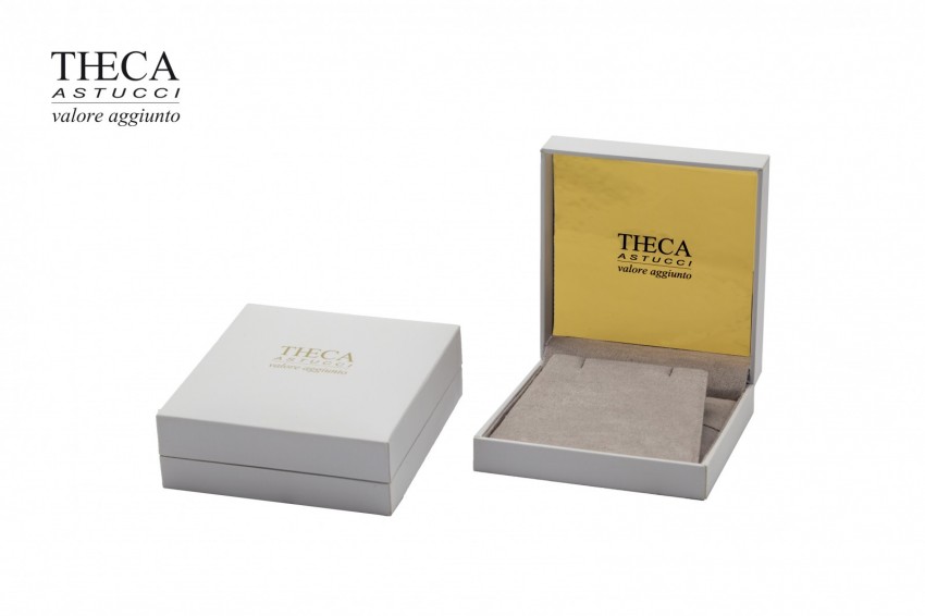 Presentation boxes Premium presentation boxes Oro puro Pure gold presentation box for earrings pendant 90x87x32 white