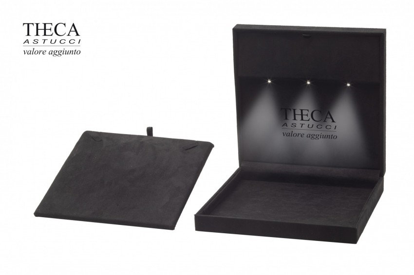 Golden astuccio per collana con luce led 197x197x68 nero - SIR4810 - Foto 2