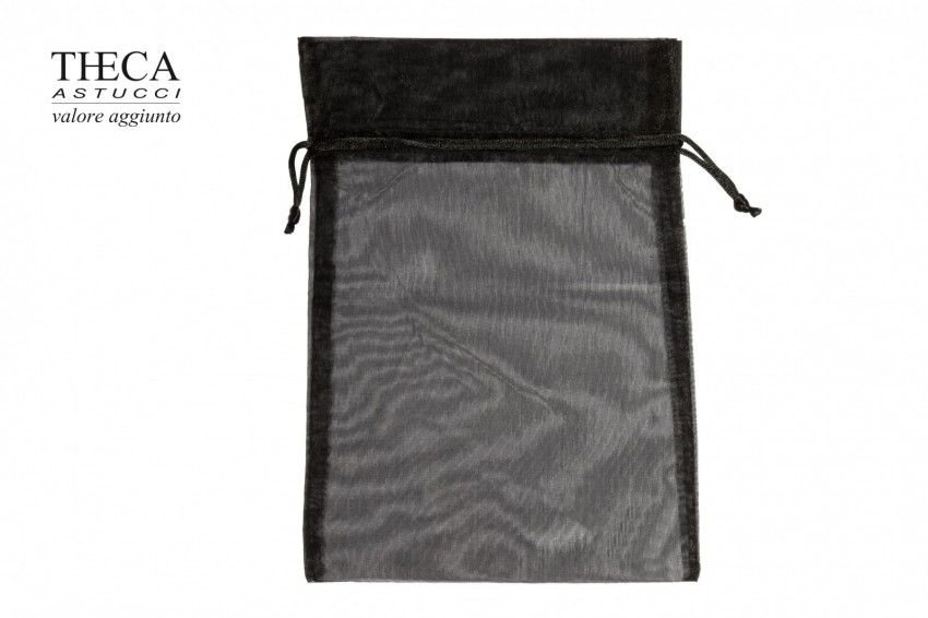 Jewellery pouches Jewelry drawstring pouch Organza Organza bag size 120x170(120) - lxp(h) black