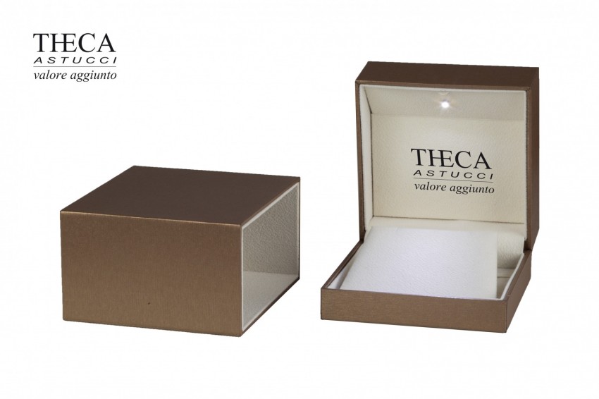 Presentation boxes Led light presentation boxes Golden Golden presentation box for pendant earring with led light 100x100x55 bronze