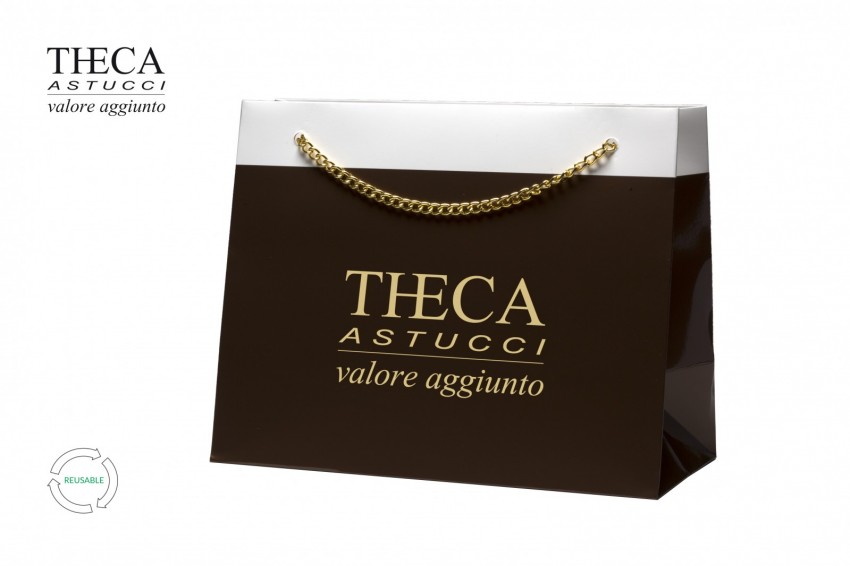 Jewelry gift bags Luxury carrier bags Heaven shopper Heaven gift bag 28+13x22 bronze