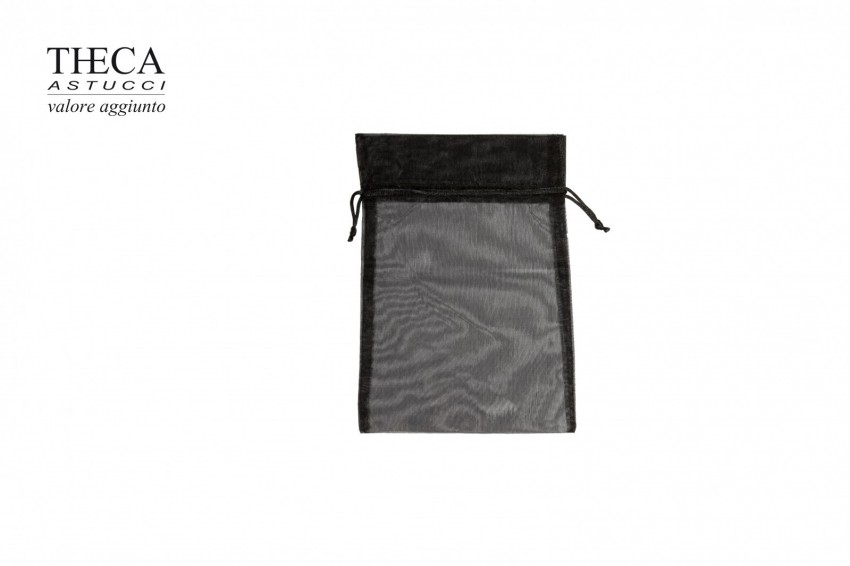 Jewellery pouches Jewelry drawstring pouch Organza Organza bag size 80x95(65) - lxp(h) black
