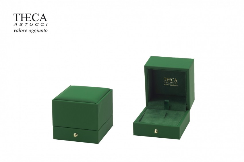 London presentation box for ring earrings 65x67x55 green - LON0460 - Photo 2